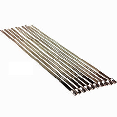 10 pack Secure 14″ long Stainless Steel Positive Locking Zip Ties Heat Silver