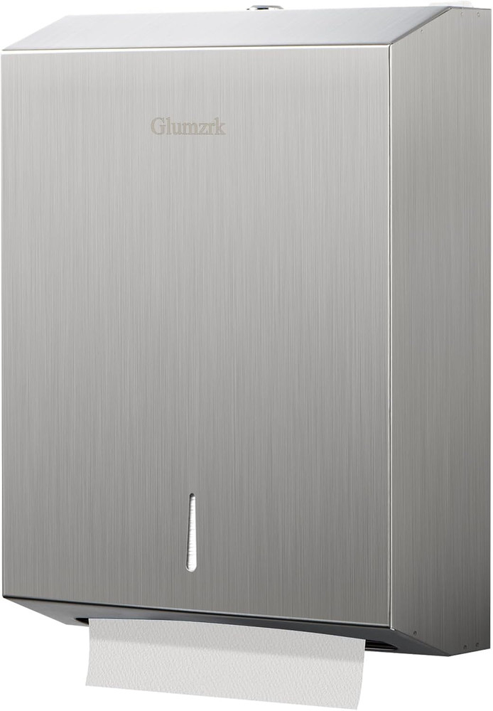 Wall Mount Paper Towel Dispenser Brushed Stainless Steel Large Capacity C Fold Z