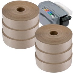 2.25″ Water Activated Gummed Kraft Paper Tape 1000′ (305 meter)- x6 Rolls