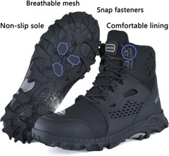 Mens Sneakers Work Safety Shoes Mesh Steel Toe Cap Waterproof Boots Size US
