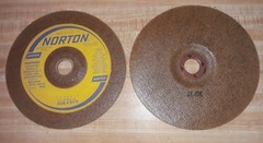 6 NORTON 46 Grit 7″x 1/4″x 7/8 Raised Hub Grinding Wheel Disc 6000 RPM