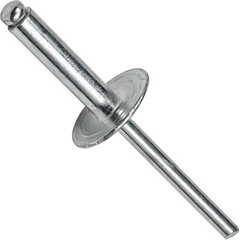 Large Flange Pop Rivets 3/16″ x 1/2″ Aluminum Dome Head (6-8) Blind Qty 50