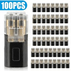 100PCS Double-Wire Plug-in Cable Snap Connector Terminal Block w/ Locking Buckle