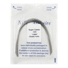 10pcs/pk Orthodontic Arch Wire Niti Stainless Steel Round Rectangular Natural