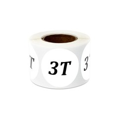 Officesmartlabels Toddler Clothing Size – 1.25 Round Circle 2T 3T 4T