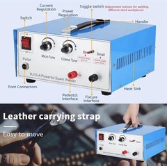 HJ10-A 80A Electric Spot Welder 110V 0.3-1.5mm w/ Footswitch Tweezers