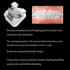 Orthodontic Self-ligating Brackets Ceramic Metal Braces Empower Clear Roth MBT