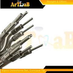 10 Count | Implant Chisel Bone Osteotomes, 2.6mm to 5mm Diameter, Premium