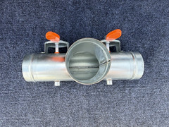 3 Inch OD 3 Way Splitter T-Shaped Manual Volume Damper for Vents Fans