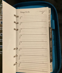 Teal Blue Mundex Zippered Faux Leather Planner Organizer Wallet Agenda by Mundi