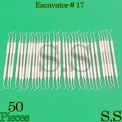 Set Of 50 Dental Excavator # 17 Double Ended Spoon Dental Instruments
