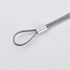 100 Pcs 1/8 Inch Aluminum Crimping Loop Sleeve Cable Ferrule Wire Rope Sleeves