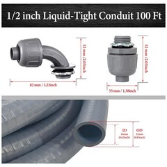PVC Conduit Kit with Straight & Angle Fittings