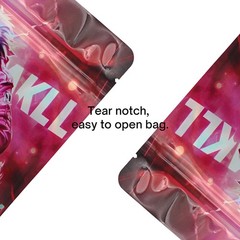 7g Mylar Mixed Pack Bags Smell Proof Airtight Food Zip Seal Foil Pouch 100pcs