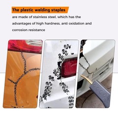 1000pc Welding Rods Hot Staples Plastic Repair Car Bumper Wave Shape 0.8mm 0.6mm