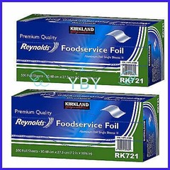 2X Kirkland Reynolds Foodservice Aluminum Foil 12×10.75 Single,Total 1000 Sheets