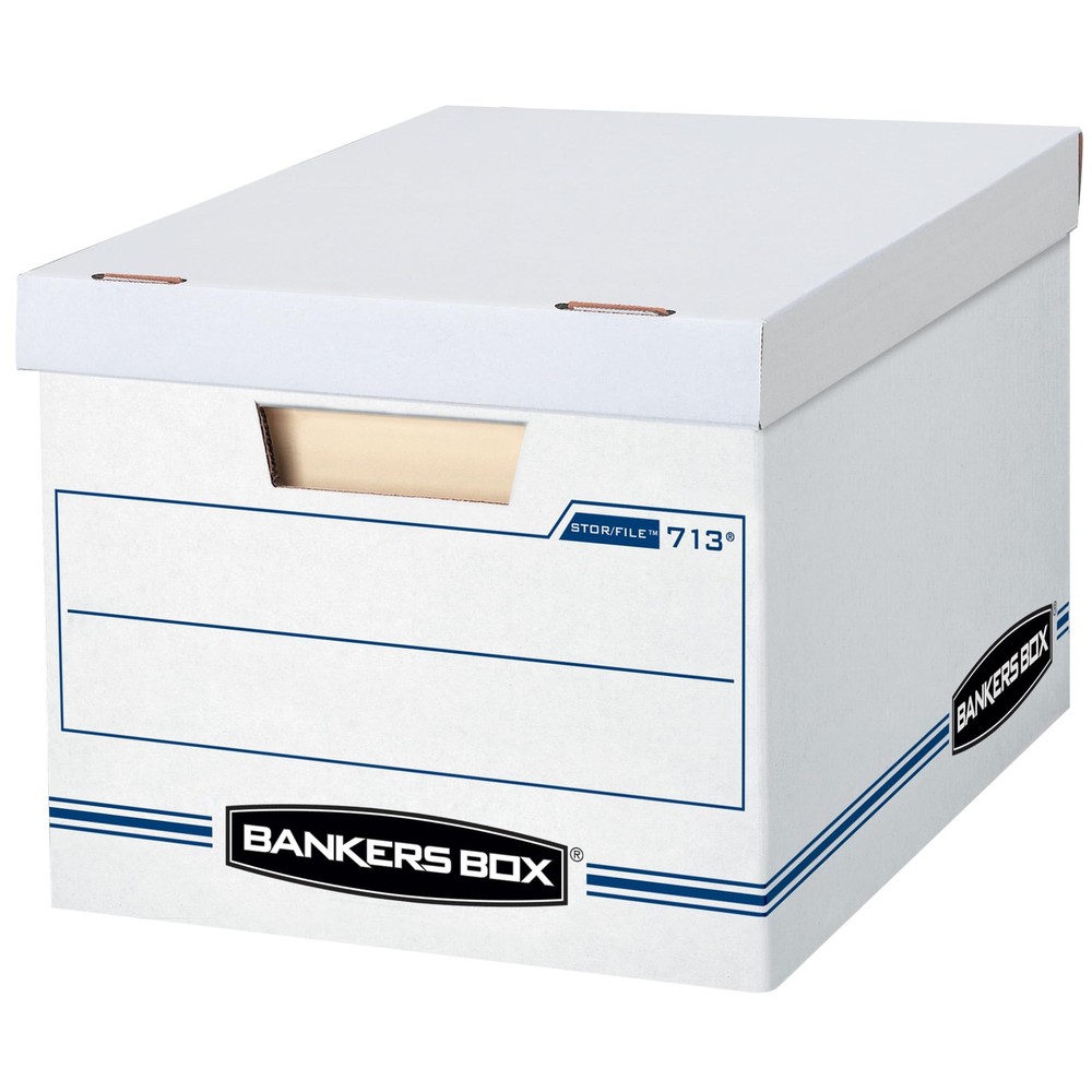 BANKERS BOX BASIC DUTY FILE STORAGE BOXES LIDS LETTER/LEGAL (0071303) – WHITE