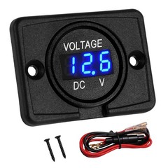 DC 24V 12V Voltage Gauge, Battery Voltage Meter, LED Volt Meter 12 Volt 24 Volt
