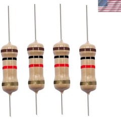 1K Ohm Carbon Film Single Fixed Resistor 1/2 W 0.5 Watts 5% Tolerance, 1K R, …