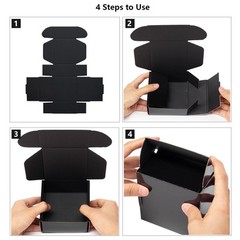 7x5x4 Inches Black Shipping Boxes 25 Pack – Corrugated Cardboard Mailing Box …