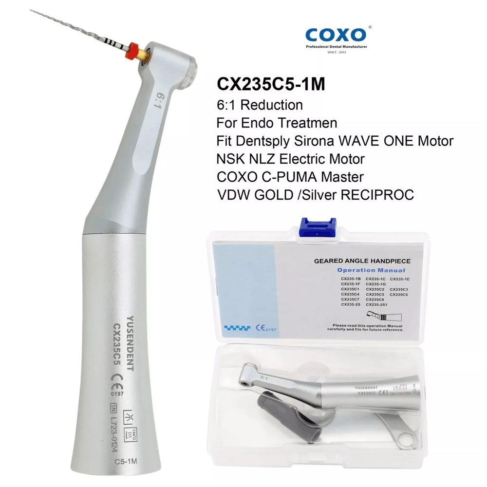 COXO Dental Endo Handpiece 6:1 10:1 Contra Angle For Dentsply Wave One NSK M4