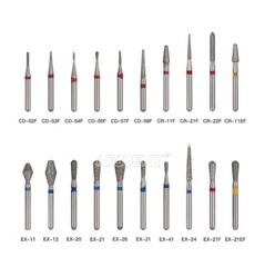 57 Types Dental Diamond Burs For High Speed Handpiece AZDENT 5pcs/Box US