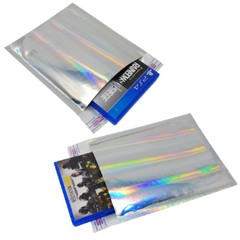 6×10 Pink & Hologram Metallic Bubble Mailers Holographic Air Shipping Envelopes