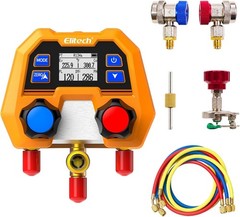 Elitech DMG-2SE 2-Way HVAC Manifold Gauge Set 88 Refrigerants Automotive AC Tool