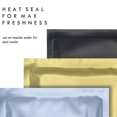 Many Different Sizes for 100 Flat Clear/Silver Metallized Foil Resealable Bags