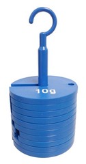 Slotted Weight Set with Hanger, Plastic, Ten-Piece
