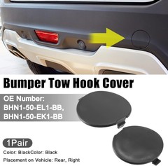 Car Rear Left Right Bumper Towing Tow Eye Hook Cover Cap Fit for – Pack of 2 Bla