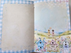 Junk Journal Booklet “COUNTRY GINGHAM” Farmhouse Cards, Pockets Ephemera 40Pg