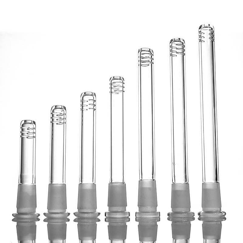 2 PACK 6 Cuts Glass Water Pipe Downstem Diffuser 14MM To 18MM 2.5″ To 6″ Length