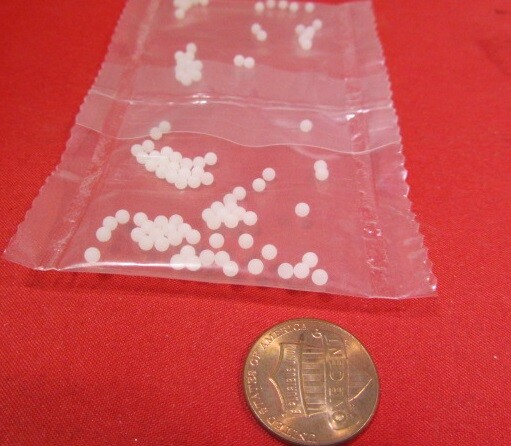 Nylon 6/6 Natural Molded Balls, 3/32″ (.094″) Dia, 500 Pc