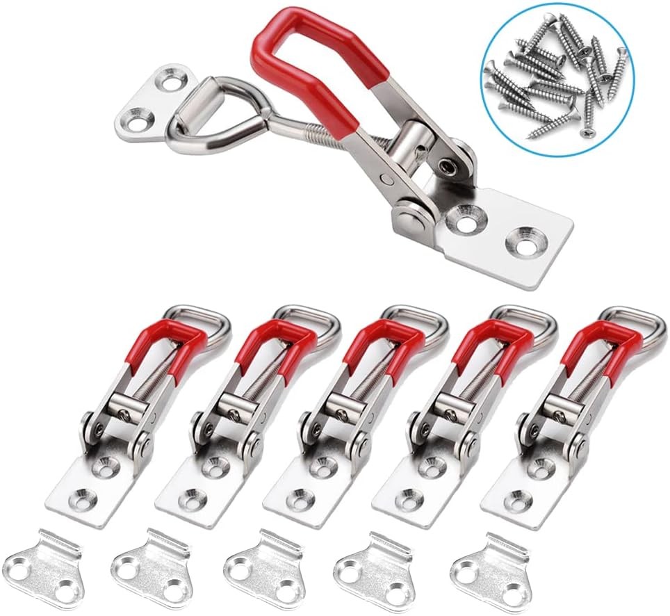 4001 Toggle Latch Clamp 6 Pack 330Lbs Adjustable Quick Release with Screws Kit