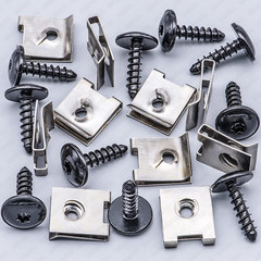 10 Sets T25 M5x19mm Fender Cover Bumper Splash Shield Screw U Nut Kit for Audi V