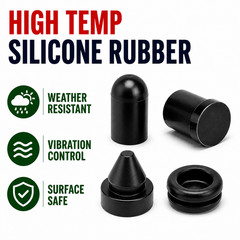 Push-In Rubber Feet Bumpers – Choose Size, 10 Pack Panel Mount Industrial Shop