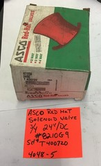 ASCO 8210G9, Red Hat Solenoid Valve, 24v/DC 4048-5