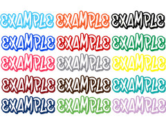 Custom Personalized Decal Vinyl Lettering Text Business Sign Gothic Font vB