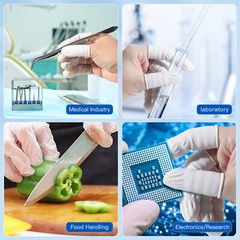 JMU Disposable Latex Finger Cots Anti Static Rubber Fingertips Protective Finger
