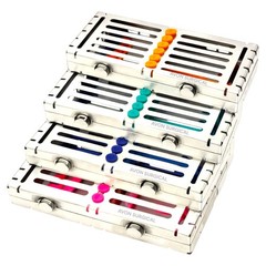 DETACHABLE STERILIZATION CASSETTE WITH DOUBLE BUTTONS 5 SLOT GERMAN GRADE