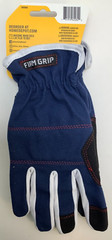 Firm Grip Duck Canvas Utility Gloves, Large, Touch Screen, Navy Blue, 3 Lot