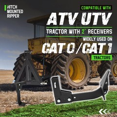 Hitch Mounted Ripper Shank Middle Buster Plow For 2″ Receiver Adapters Tractors