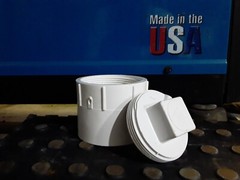 3″ X 4″ PVC Sewer Cleanout Cap Adapter, Pop Up Sewer Relief Cap Adapter,