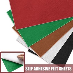 Self-Adhesive Green Felt Sheets – 10 Pack A4 Peel and Stick Craft Fabric