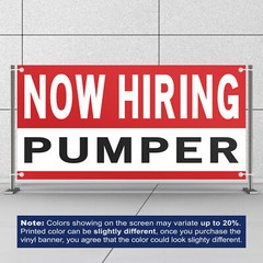 Now Hiring Pumper 13 oz Heavy Duty Vinyl Banner Jobs Available Lease Operator