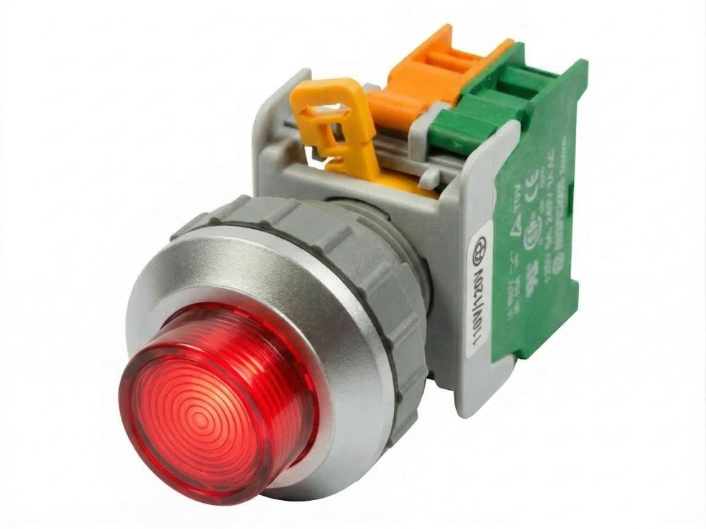 Alpinetech LXL-30 30mm Momentary Push Button Switches, 1NO LED Illuminated