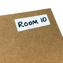 300 Pieces – White Sticky Labels to Write On, Blank Stick On Adhesive Sticker…
