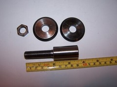 Motor Arbor 3 1/2” Length, 1 7/8″ Treads, 1/2″x 20TPI Threads, Adapter, #P452
