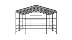 13×20 Ft Farm Livestock Shelter, Heavy Duty Galvanized Steel for Cattle & Horses